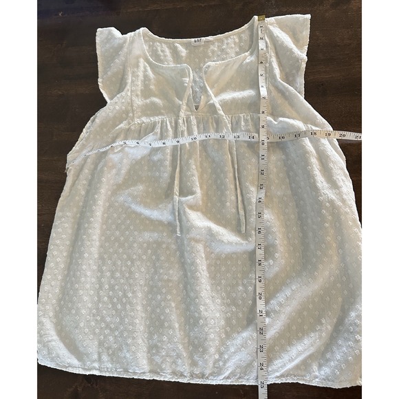 GAP White Cap Sleeve Blouse‎ Shirt Womens S Tie Front Embroidered - Picture 5 of 5